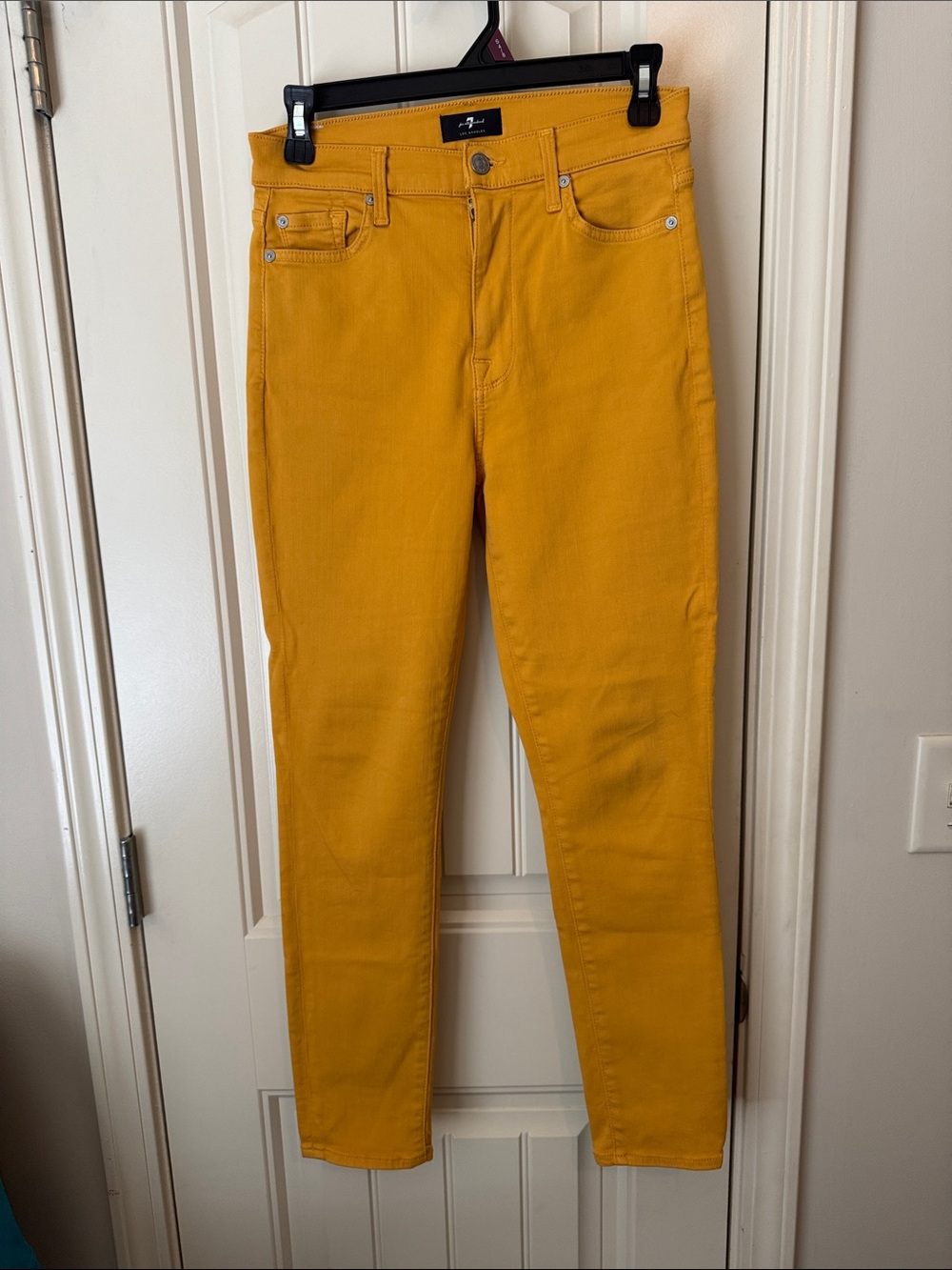 7 For All Mankind Skinny Jeans in Mustard